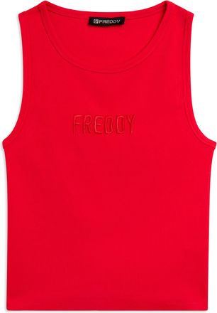 Freddy Canotta Cropped con logo FREDDY ricamato