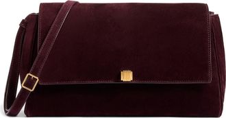 Khaite Audrey Suede Crossbody Bag in Eggplant at Nordstrom