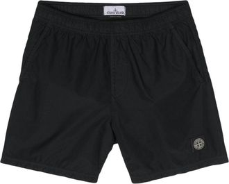 Stone Island compass-patch swim shorts - men - Polyamide/Polyamide - S - Black
