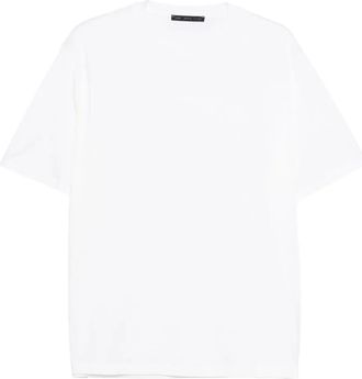 low brand short-sleeved cotton T-shirt - White