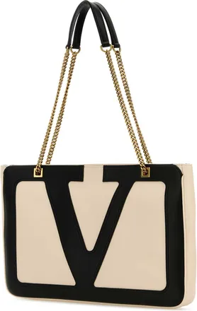 Valentino Garavani Womens Viva Superstar Shoulder Bag Beige Lambskin Leather