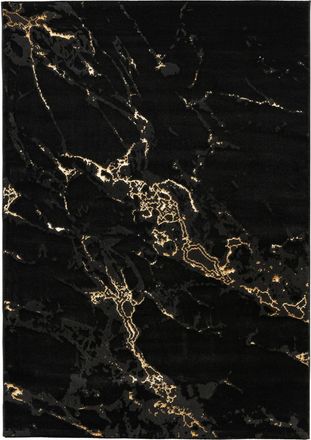 LALEE Design Teppich Marmaris 400 - Schwarz/Gold