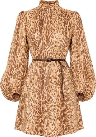 Zimmermann Minikleid mit Animal-Print