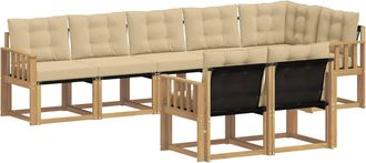 vidaXL Conjunto De Sof&aacute;s De Exterior 8 Uds. Y Beige Vidaxl