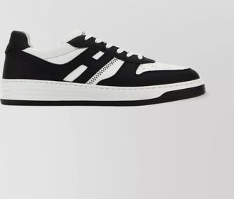Hogan smooth leather low-top sneakers with h patch