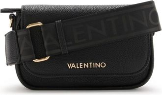 Mario Valentino Tassen, Dames, Zwart, ONE Size, Zwarte Faux Leren Schoudertas