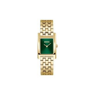 HUGO BOSS Lucy horloge met schakelarmband - unisex - Accessoires - Geel - Maat: ONE Size