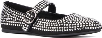 Olivia Miller Dawn Studded Mary Jane Flat in Black at Nordstrom Rack, Size 7.5