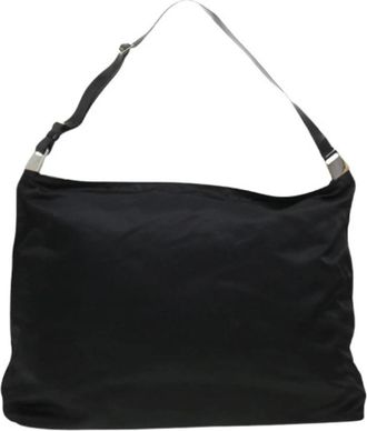 Gucci Pre-owned Boston Nylon Tas - Dames - Vintage Schoudertas - Zwart - ONE Size - Nylon - Vintage