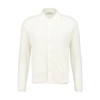 PIACENZA 1733 Textured Cotton Cardigan - male - PIACENZA 1733 - Cardigans - White - XL - Knitwear
