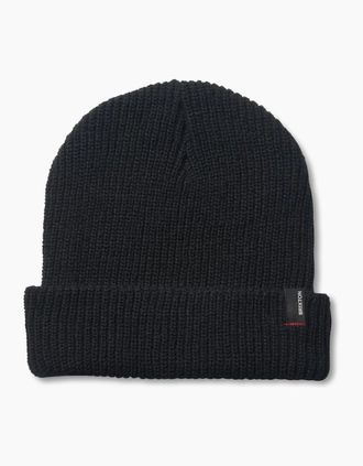 Brixton Mens Brixton Heist Black Beanie Hat - Size: ONE size