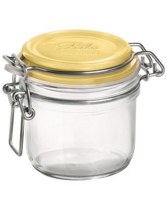 Bormioli Rocco Dnu Bormioli Rocco Set Of 12 Color Palette 6.75Oz Yellow Fido Food Storage Jars