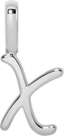 Made by Mary Script Initial Charm Silver in Silver Initial X at Nordstrom