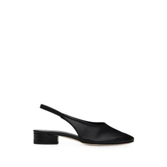 Aeyde Pumps, female, Black, Size: 7 1/2 US Dua Leather Flats