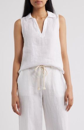 Bella Dahl Sleeveless Linen Top in White at Nordstrom, Size X-Small