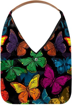Generic Butterfly Reusable Lightweight Grocery Bags - Foldable Into Compact Pouch, Washable & Sturdy, Multipurpose for Shopping and Travel