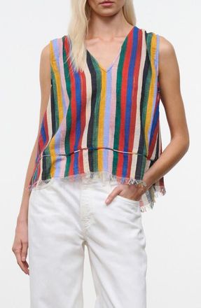 Staud Elena Stripe Sleeveless Top in Artist Stripe at Nordstrom, Size X-Small