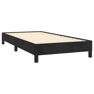 vidaXL Estructura De Cama Sin Colch&oacute;n Terciopelo Negro 90x190 Cm Vidaxl