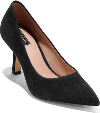 Cole Haan Hansell Pointed Toe Pump in Black Suede at Nordstrom, Size 10.5