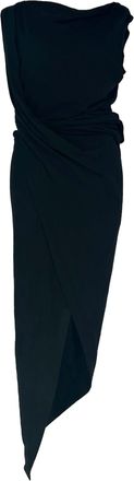 Vivienne Westwood Draped Midi Dress in Black Viscose