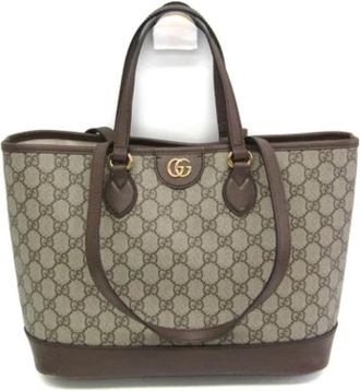 Gucci Pre-owned Fabric gucci-bags - Dames - Vintage Shopper - Beige - ONE Size - Vintage