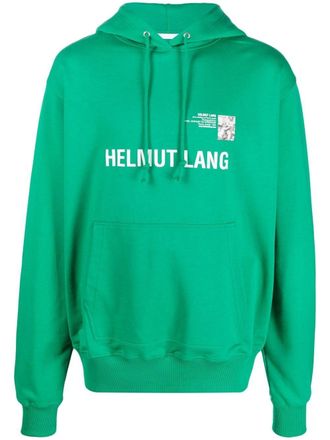 Helmut Lang Hoodie met logoprint - Groen