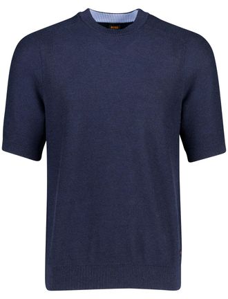 HUGO BOSS donkerblauwe Boss Orange Kencel knitted T-shirt