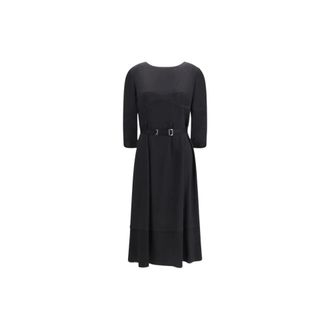 Prada Kleedjes, Dames, Zwart, L, Wol, Wol Zomerjurk