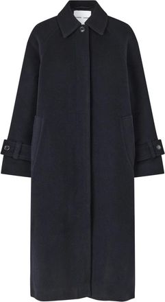 Sams&oslash;e & Sams&oslash;e Alma Coat - Dames - Mantel - Blauw - XS - Wol - Jassen