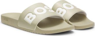 BOSS Italian-made slides with large logo detail