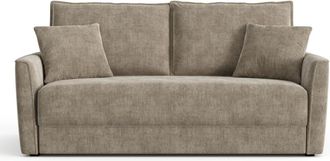 Sia Home Sof&aacute; cama 3 plazas tejido tramado tacto suave topo 180 cm