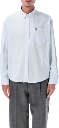 Ami Adc Stripes Boxy Striped Shirt
