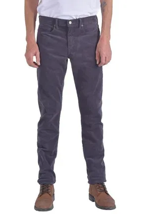 HIROSHI KATO The Pen Slim Fit Corduroy Pants in Charcoal at Nordstrom, Size 34
