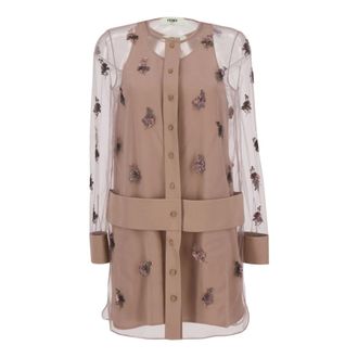 Fendi Dames, Jurken, Roze, Maat: XS