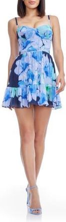 Dress The Population Marlow Floral Cocktail Minidress in Navy Multi at Nordstrom Rack, Size Medium