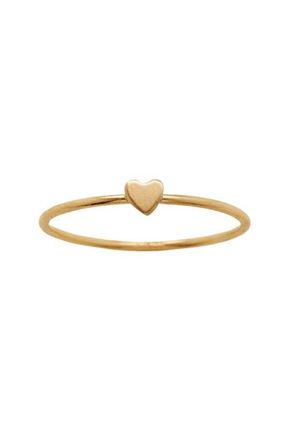 Made by Mary Heart Stacking Ring in Gold Filled at Nordstrom, Size 6