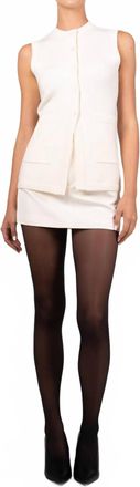 Parentezi Rosie Knit Vest In Ivory