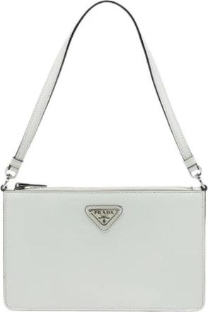 Prada Pre-owned Vintage Schoudertas - Dames - Vintage Schoudertas - Wit - ONE Size - Leer - Vintage