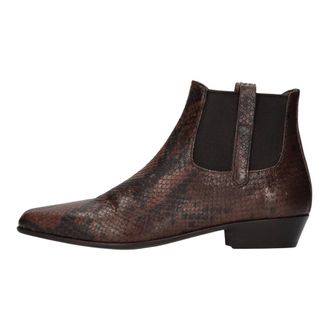 Pantanetti Schoenen, Dames, Bruin, 41 EU, Leer, Beatles Enkellaarsjes