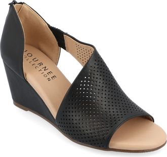 Journee Collection Women & apos;s Aretha Medium and Wide Width Wedge Sandals