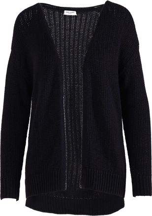 Saint Laurent Saint Laurent lange collegecardigan met zwarte kettingdetails - jaren 2010