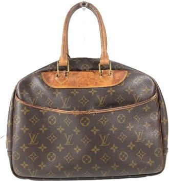 Louis Vuitton Brown Monogram Boston Bag Handbag Tote Bag (Pre-Owned)