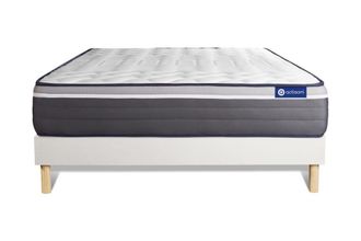 Actisom Somier blanco + Colch&oacute;n con espuma viscoel&aacute;stica 135 x 200