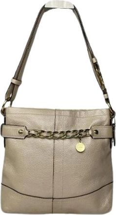 Coach Pre-owned Signature Sufflette Schoudertas - Dames - Vintage Schoudertas - Beige - ONE Size - Leer - Vintage