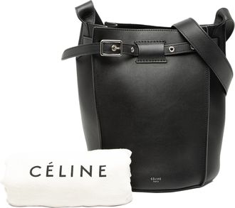 Celine Black Nano Leather Big Bag Bucket Crossbody