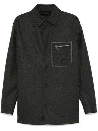 Fendi Vilten shirtjack - Grijs