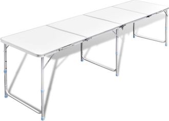 vidaXL Mesita Plegable De Aluminio Camping Con 240 X 60 Cm Vidaxl
