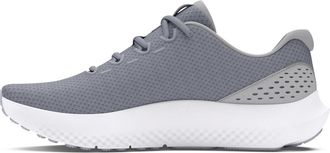 Under Armour Mens Charged Surge 4, Comfortable Mens Runners with Breathable Mesh Upper Design, Durable and Responsive Running Shoes,Steel / Mod Gray / White,10.5