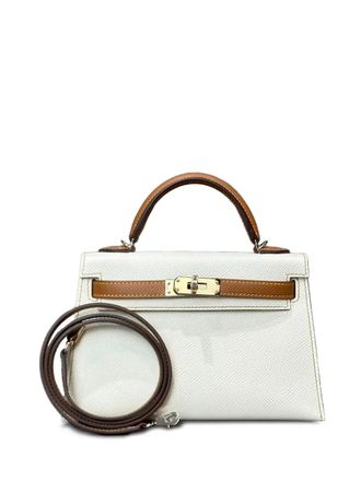 Hermès Borsa tote mini Craie and Gold Mini Kelly Sellier 20 in pelle Epsom con elementi oro - Hermès Special Order HSS 2022 - Toni neutri