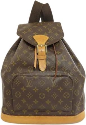 Louis Vuitton Pre-owned Vintage Monogram Canvas Rugzak - Dames - Vintage Rugzakken - Bruin - ONE Size - Vintage